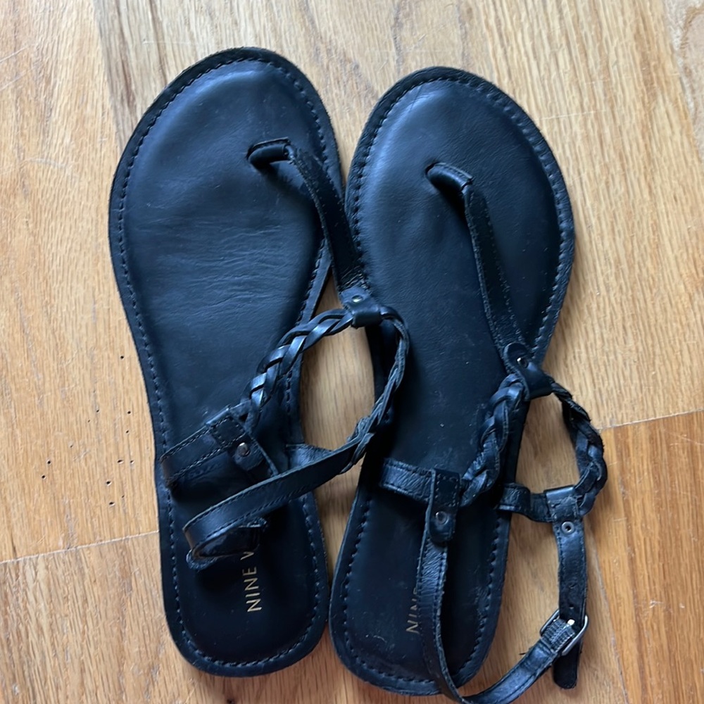 Nine West black sandals